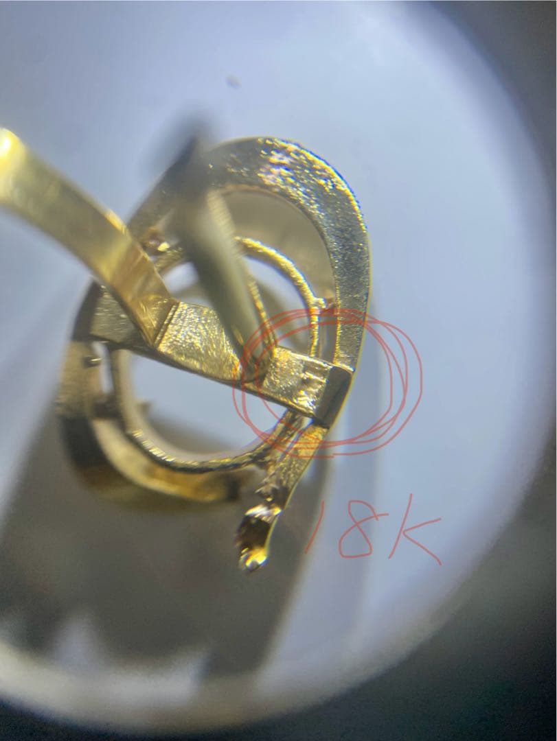 い*べ様 18K刻印有り　イヤリング、時計セット　銀製　遺品