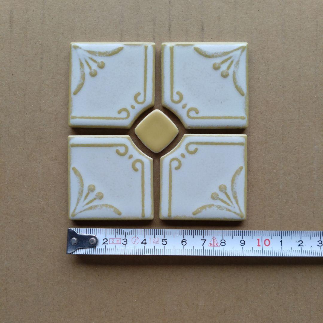 ろっちゃんタイル　昭和レトロ　モザイク　No.270　イエロー