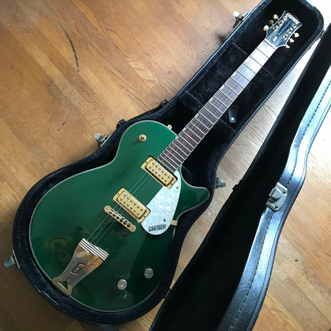 送料無料 GRETCH Electromatic ゴールド&グリーン H/C付