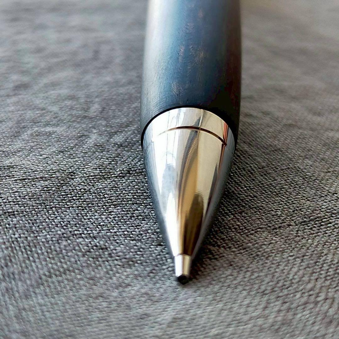カメルーンエボニー　ハンドメイド　木軸シャープペン　0.5mm　天然木　シルバー