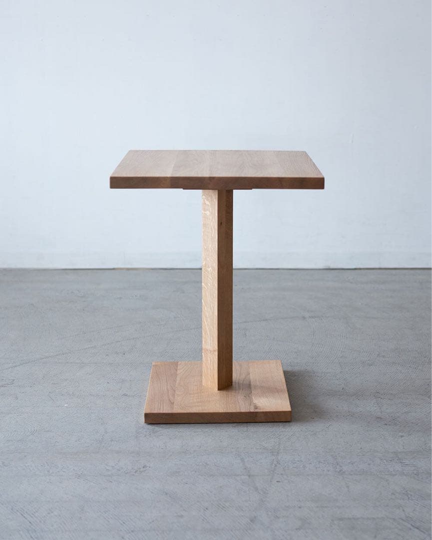 サイドテーブル43 カク ナラ材オイル塗装　オーク