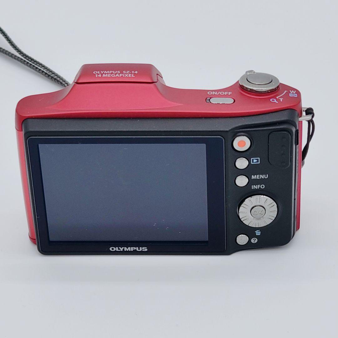 【動作確認済み】OLYMPUS SZ-14 デジタルカメラ レッド 24倍ズーム
