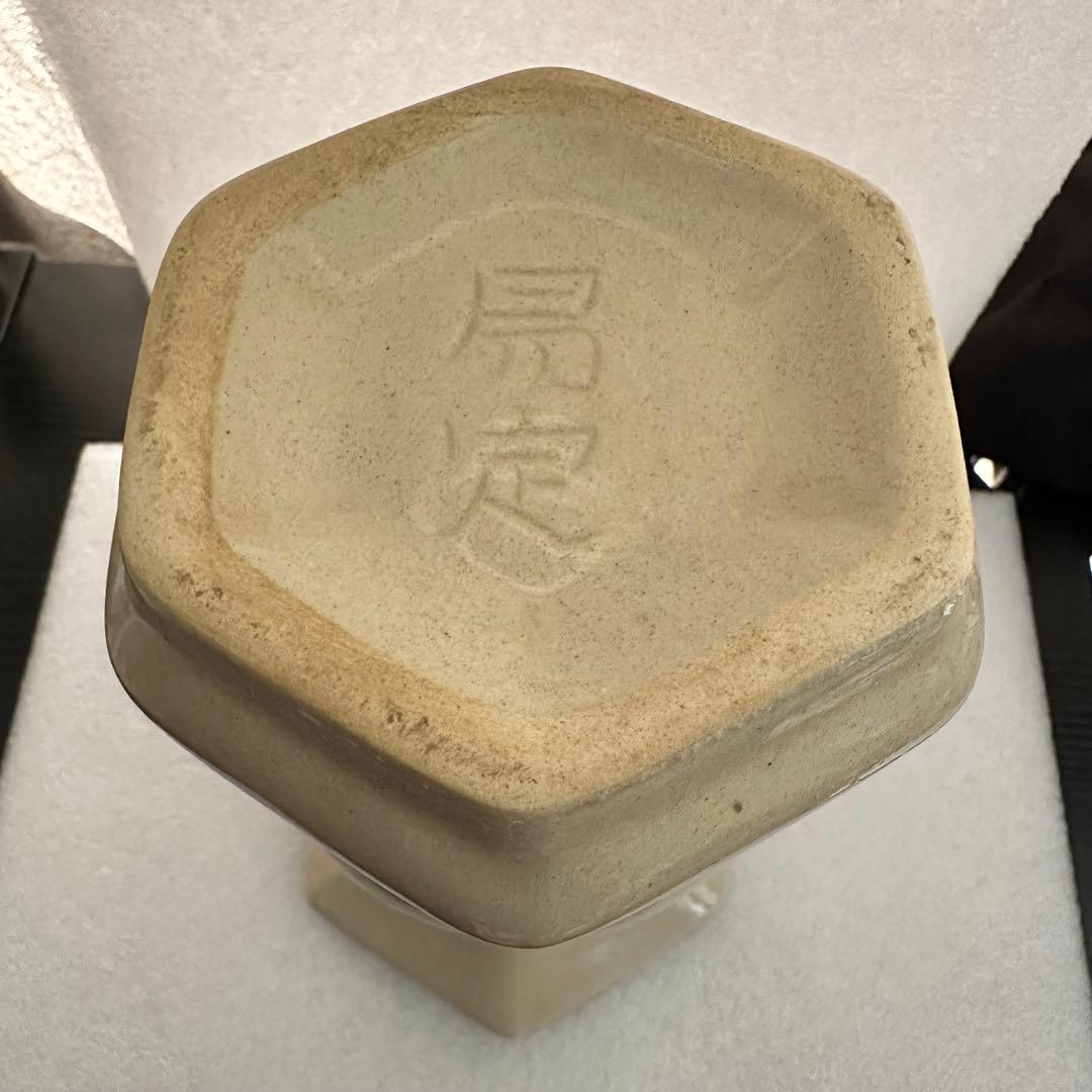 宋代 易定窯 青磁瓶　六角形花器　古陶磁　中国古美術