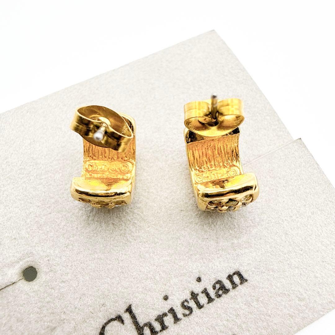 2962-1 極美品✨　Dior ピアス　CD ロゴ　希少　刻印