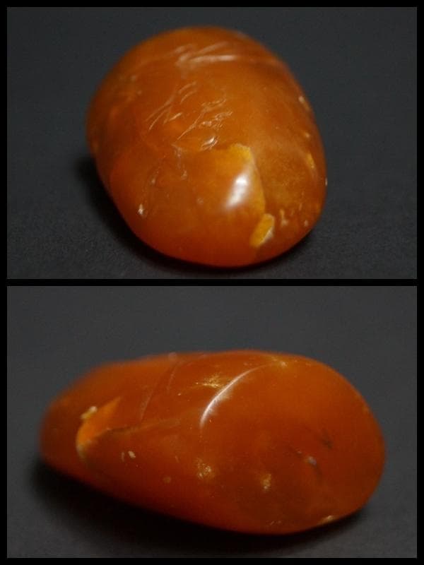 寿山石 鹿目格石 鹿目田 細工彫『仙人図』印材 文字掘り込みなし