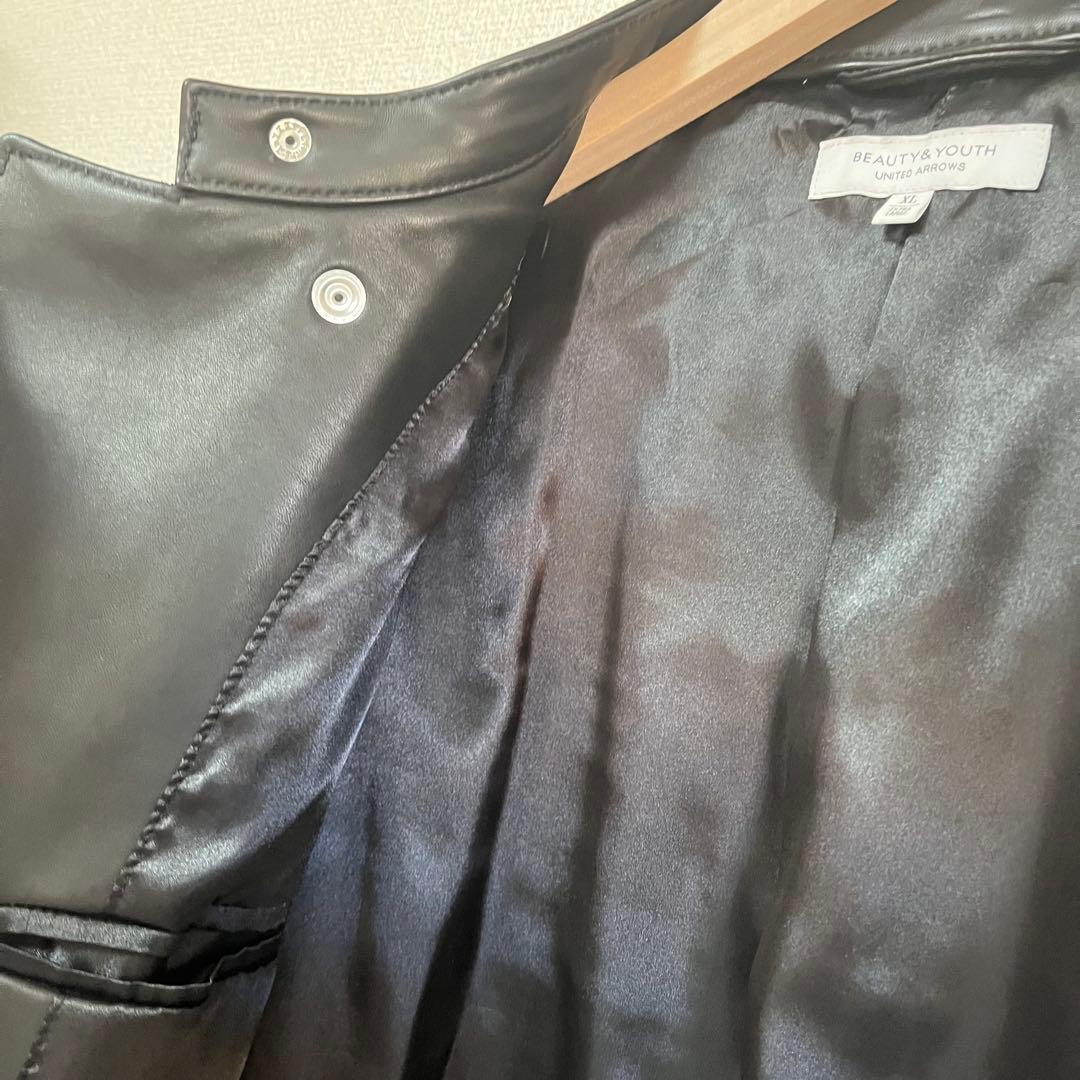 ビューティー&ユース シープセミダブルライダースジャケットXL