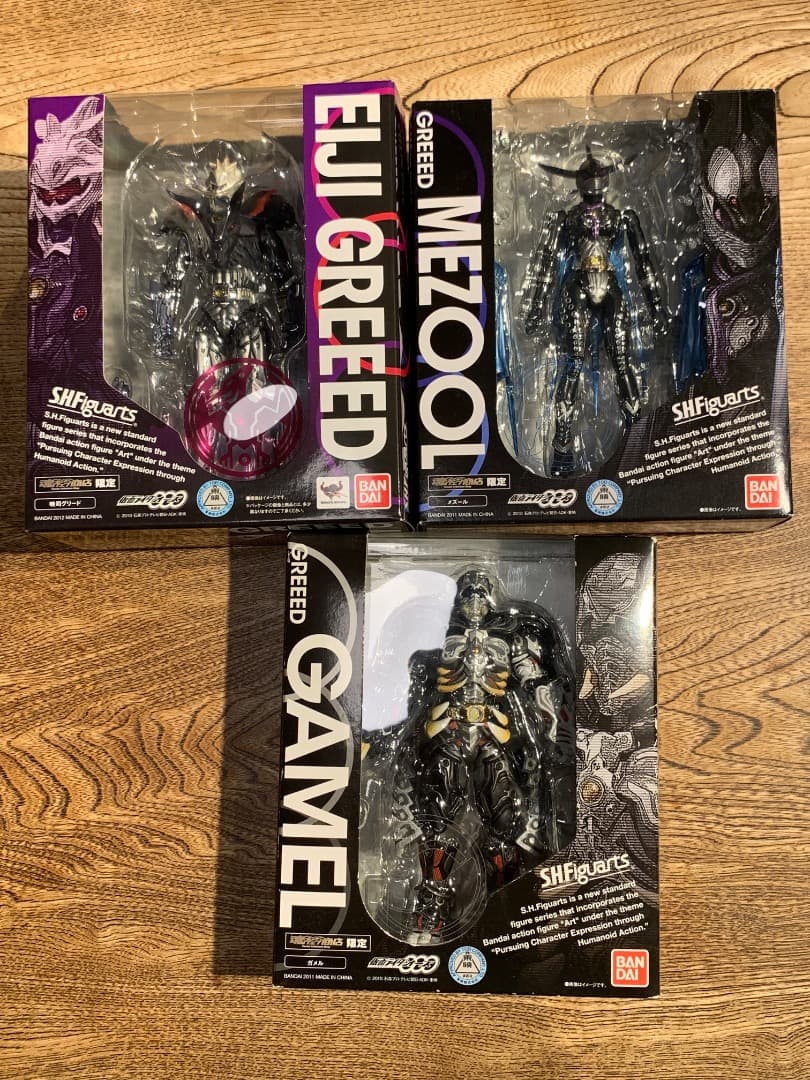 新品未開封　S.H.Figuarts 仮面ライダーオーズグリード３体セット正規品