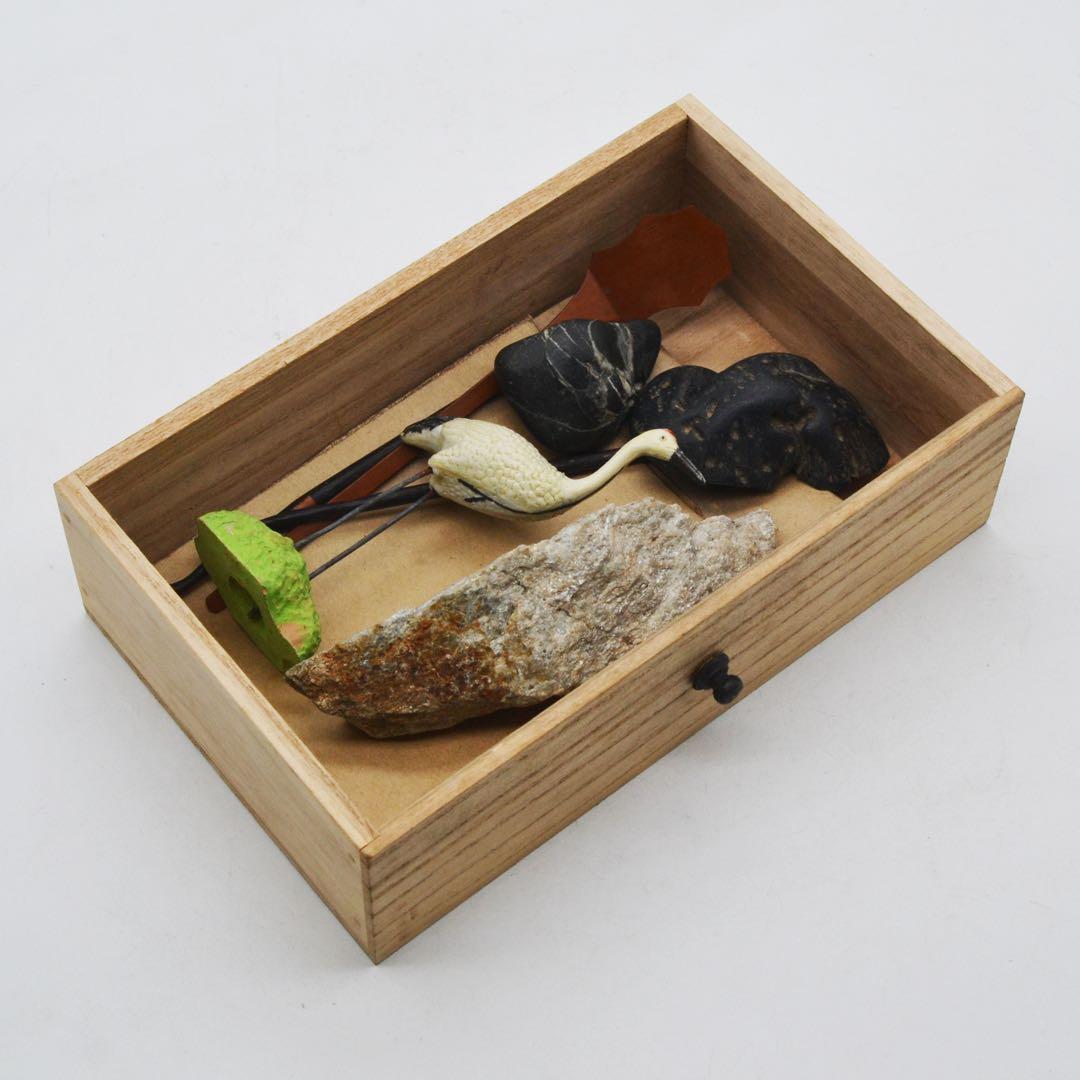 大正〜昭和初期　盆石道具　盆景　盆栽　砂箪笥　レトロ