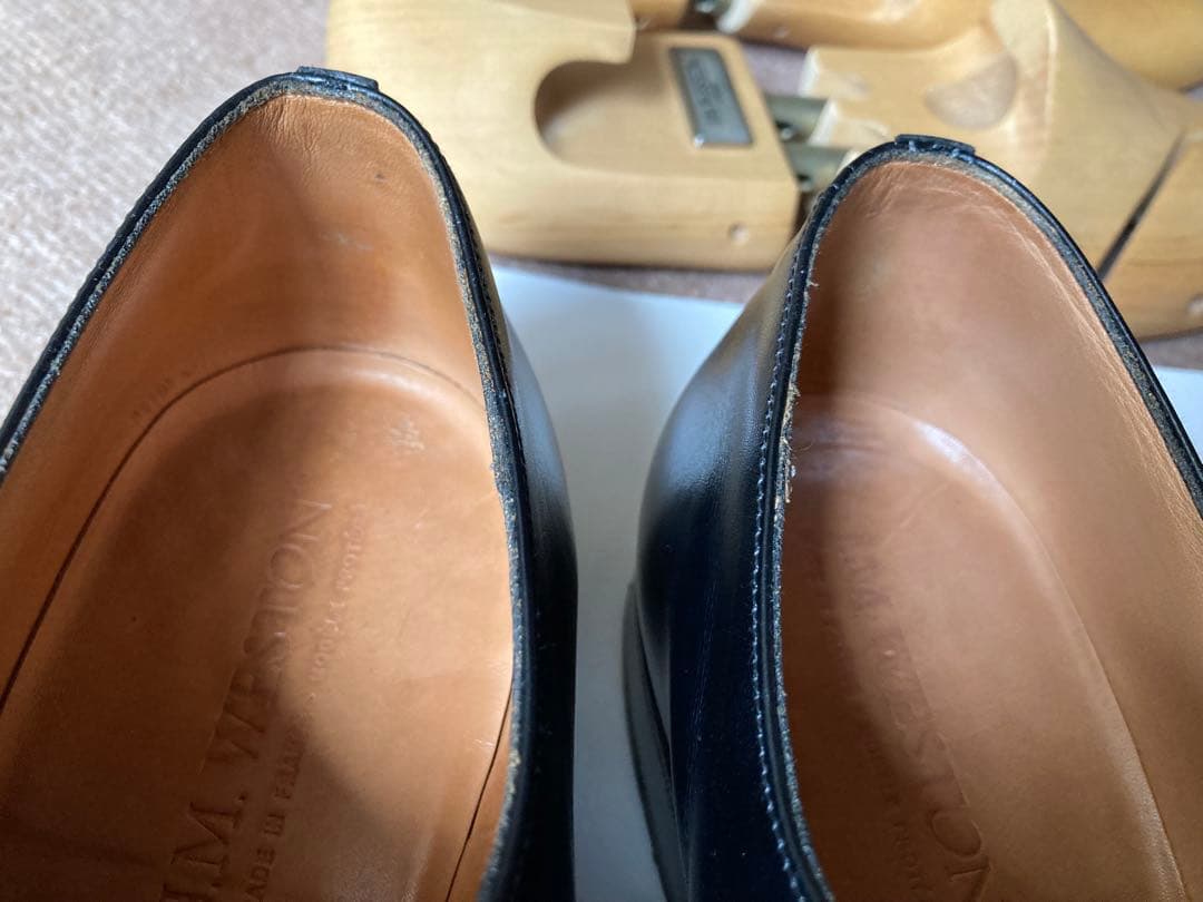 美品 JMウエストンUK8E ストレートチップ 定価17万円