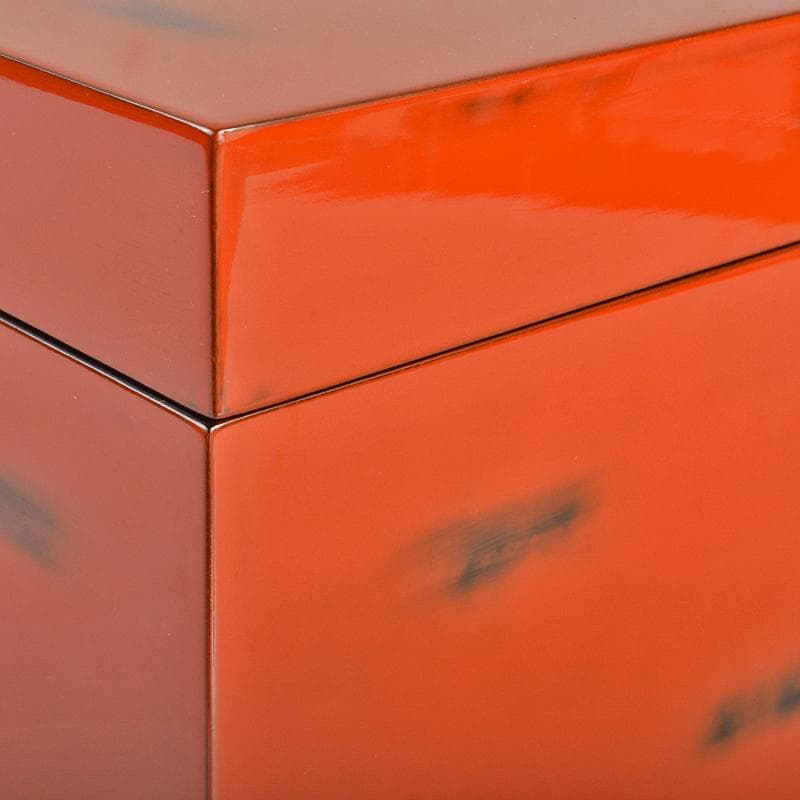 茶道具　朱塗　茶箱　黒茶碗　平安春峰作振出など　五点　一式　V　R6873