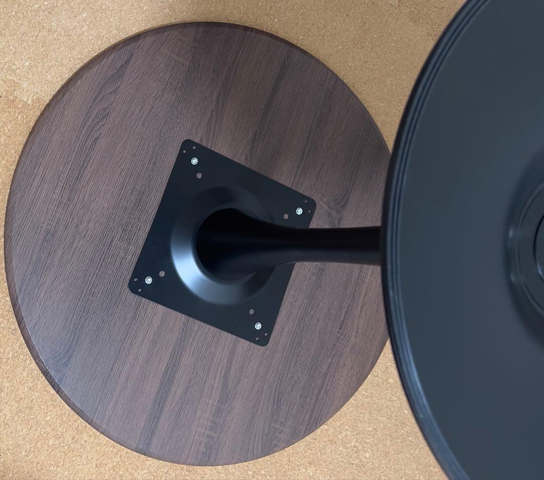 ※11/20迄【新品未使用同様美品 送料込】木目が綺麗なデザイン家具 丸テーブル