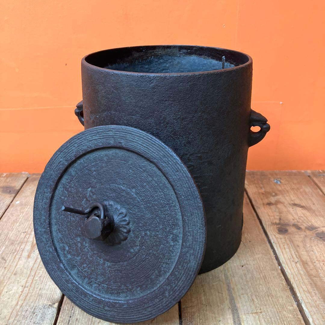 D-5 茶道具 茶道 釜 雲龍釜 釣釜 風炉釜 菊地政光 伝統工芸士 鉄器 鋳物