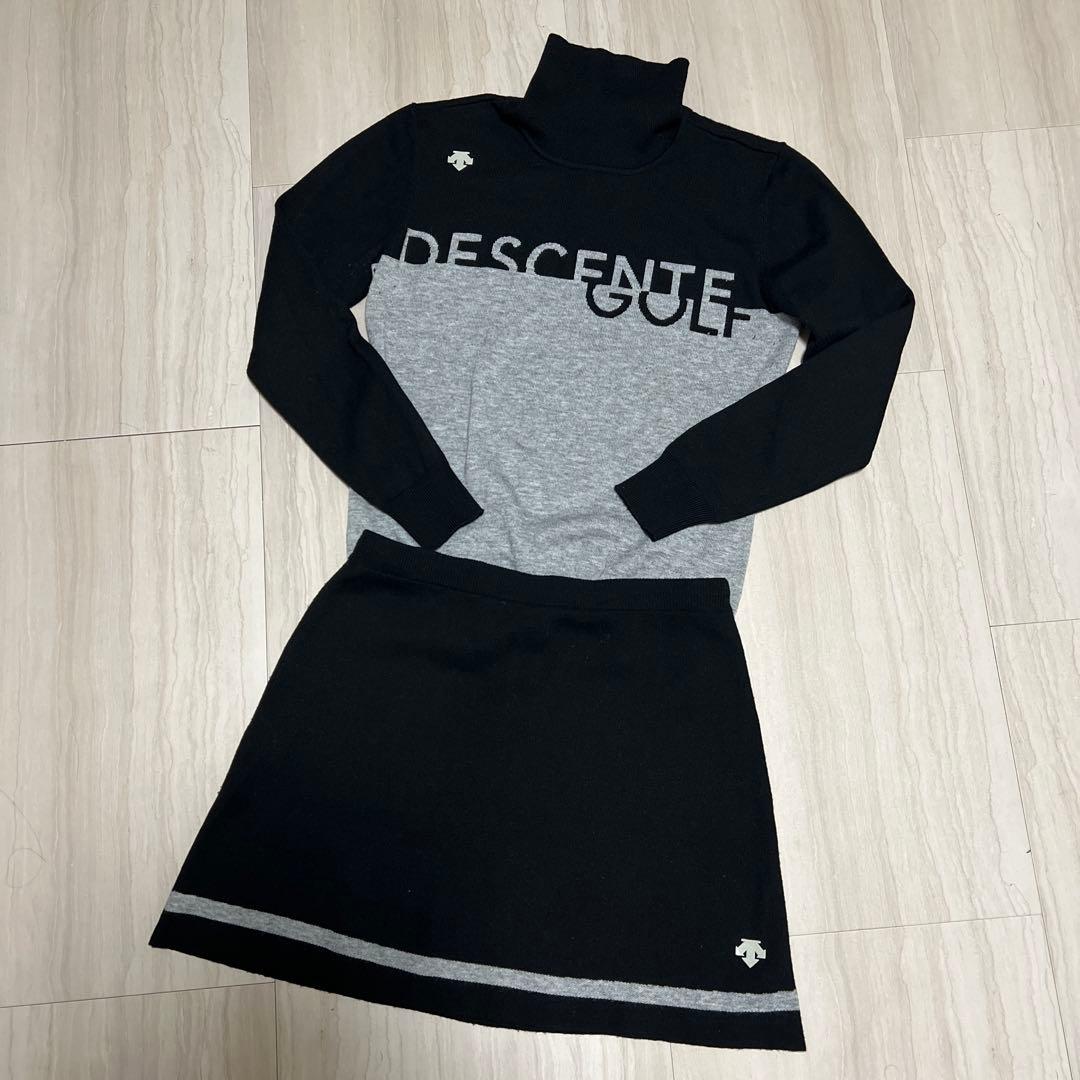 DESCENTE GOLF ニット セットアップ（トップス＋スカート）サイズL