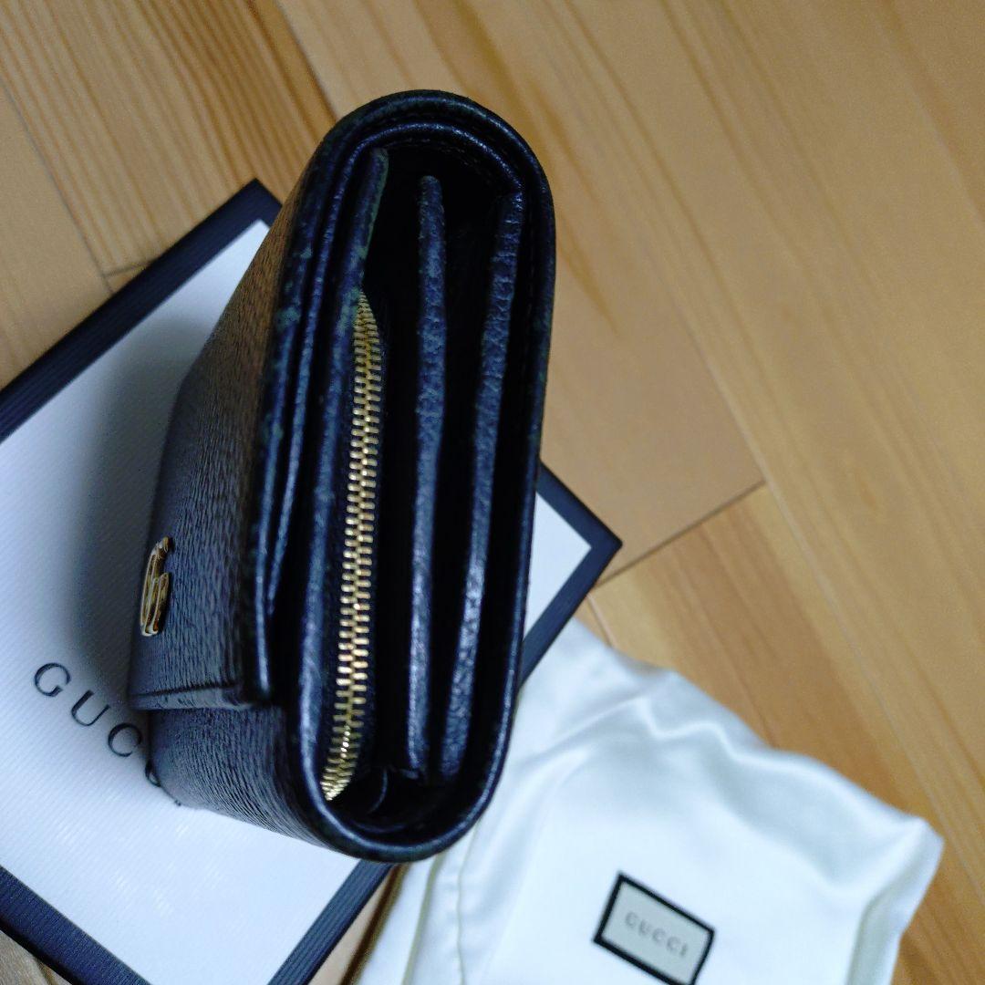 GUCCI ブラック 二つ折り財布 GG