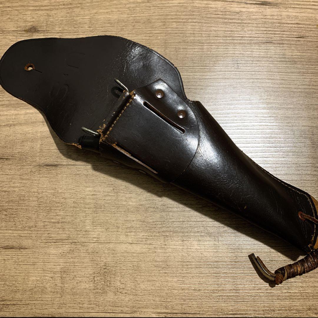 1980年代　国際産業　コクサイ　米軍 US刻印　本革　レザーホルスター　茶