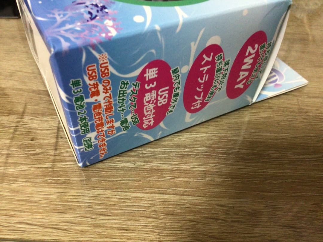 2WAY ハンディファン USB接続 ブラック