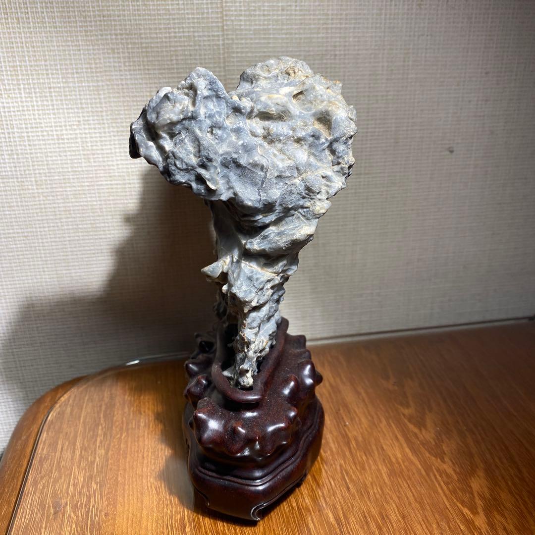 鑑賞石、唐木台付