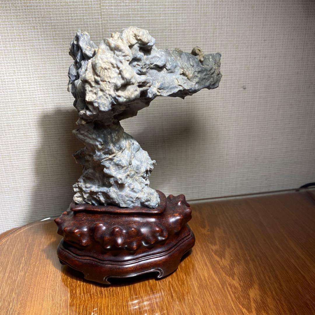 鑑賞石、唐木台付