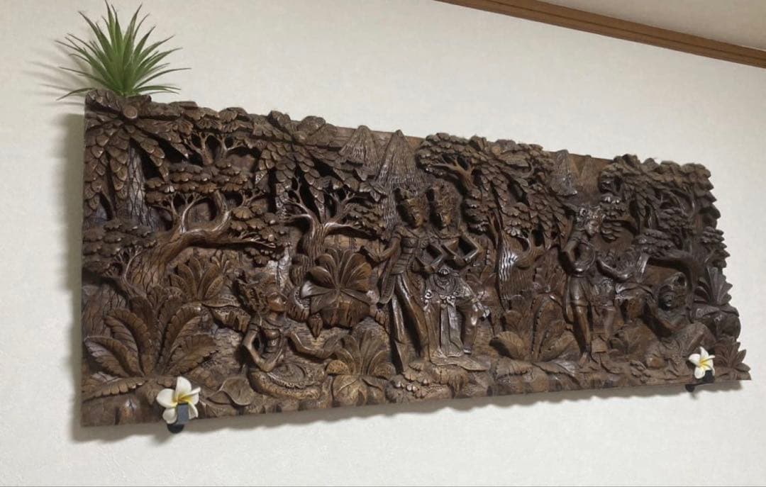 大量まとめ売り　インドネシア精密彫刻　木彫り他多数