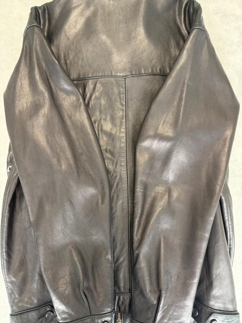 【希少Sサイズ】ラルフローレン/レザー/スイングトップ/S/ブラック/黒/ポニー