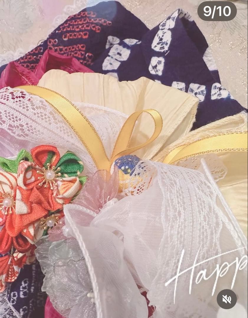 F4.pon2pan2☆犬現品有松絞り浴衣☆犬浴衣☆