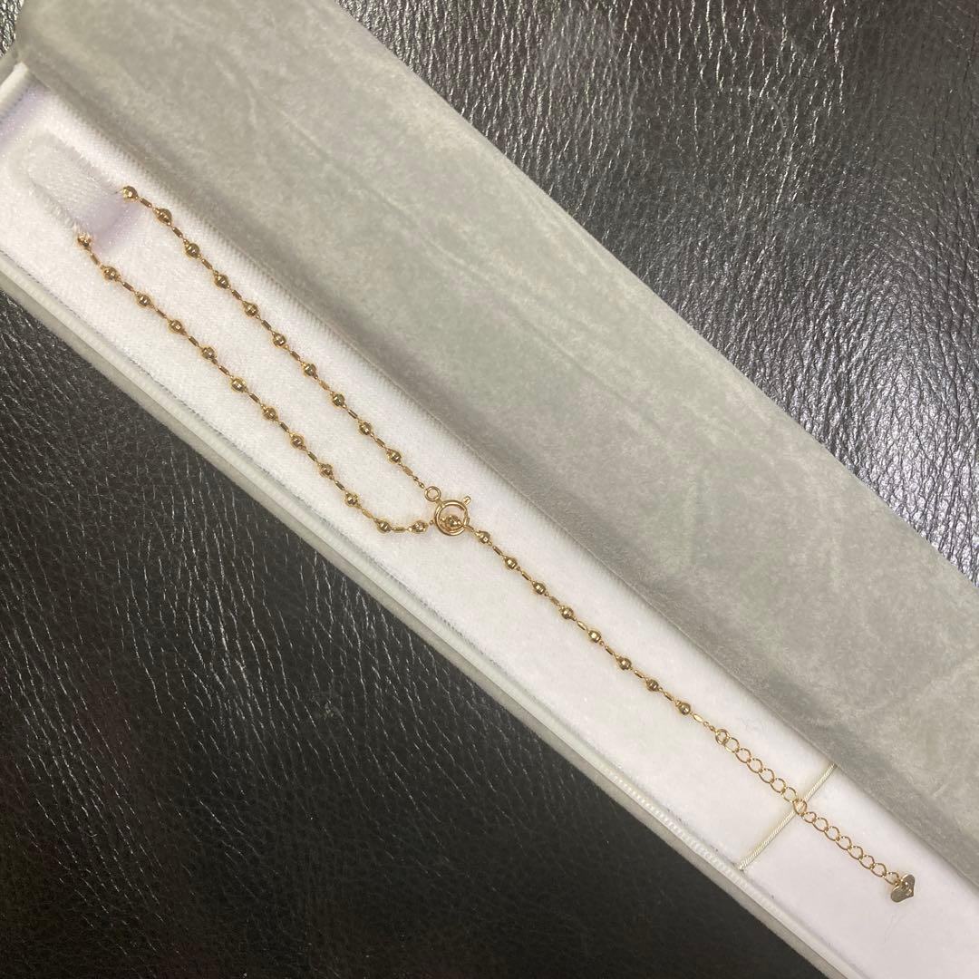 ★アンクレット 18金 ボールチェーン