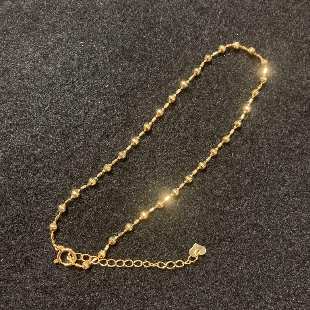 ★アンクレット 18金 ボールチェーン