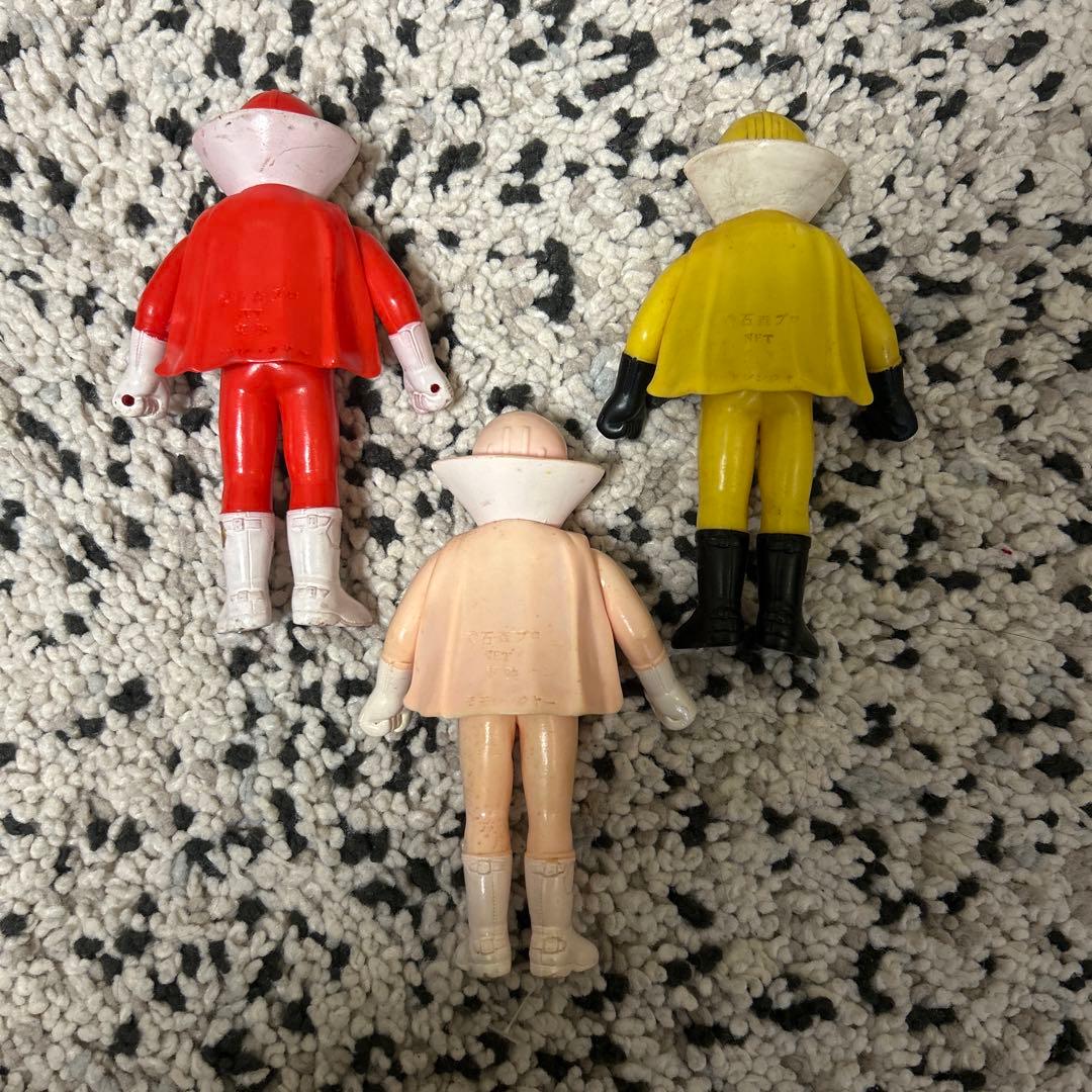 当時物 ソフビ ゴレンジャー 3体セット ポピー