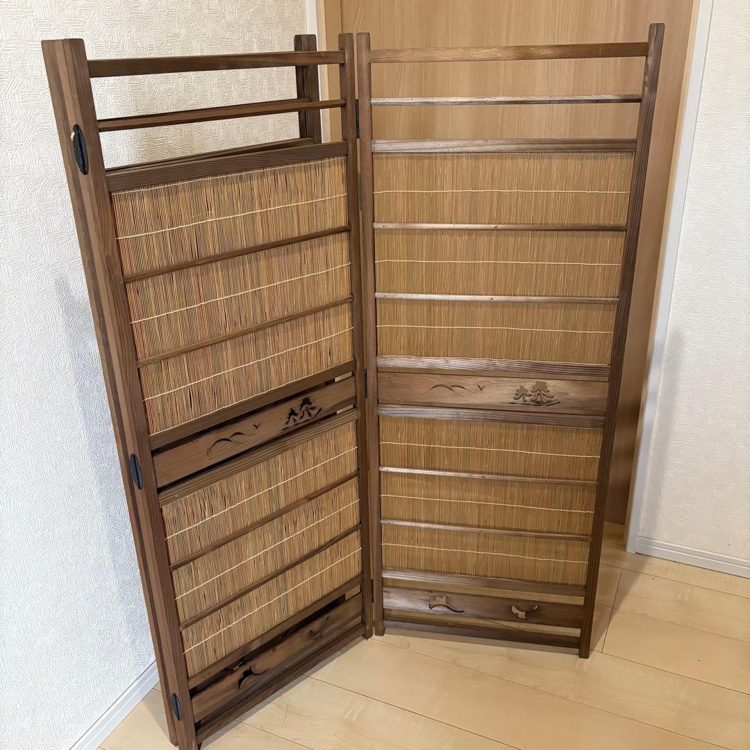 パーテーション　間仕切り　御簾屏風