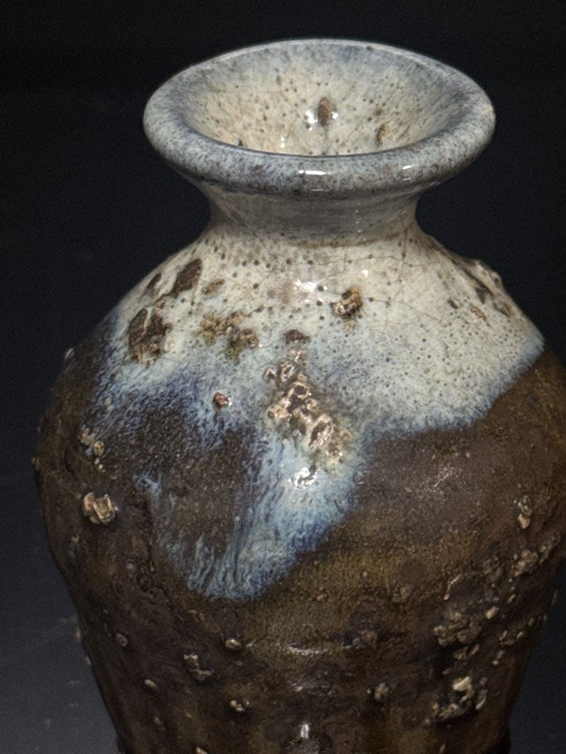 江戸初期 朝鮮唐津 小振 花入 花瓶 徳利 朝鮮民芸