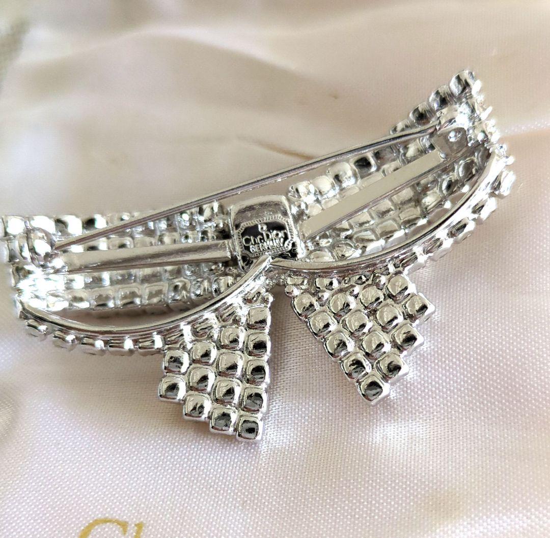 Christian Dior リボン型ブローチ