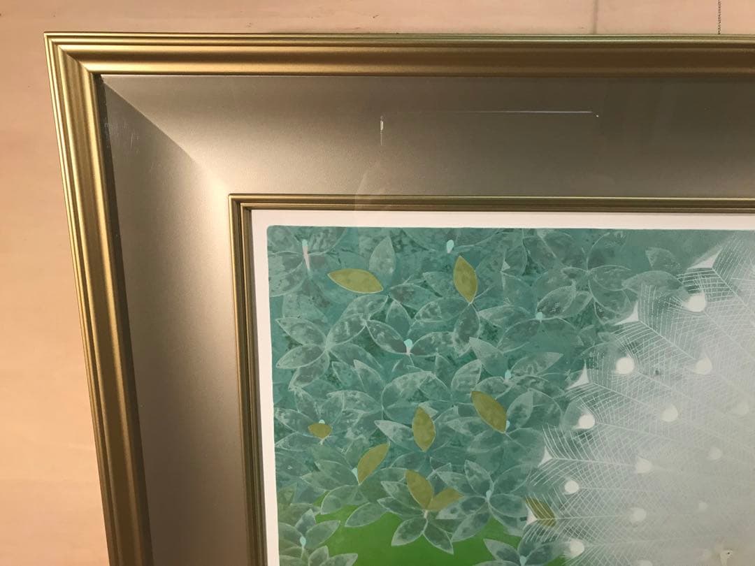 上村淳之「白孔雀」シルクスクリーン　直筆サイン・落款・エディション・作品証明書有