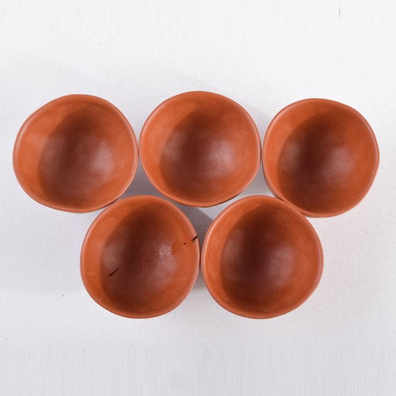 常滑焼　間野弥平作　朱泥　手捻り　小さな茶器揃　共布共箱　V　8964