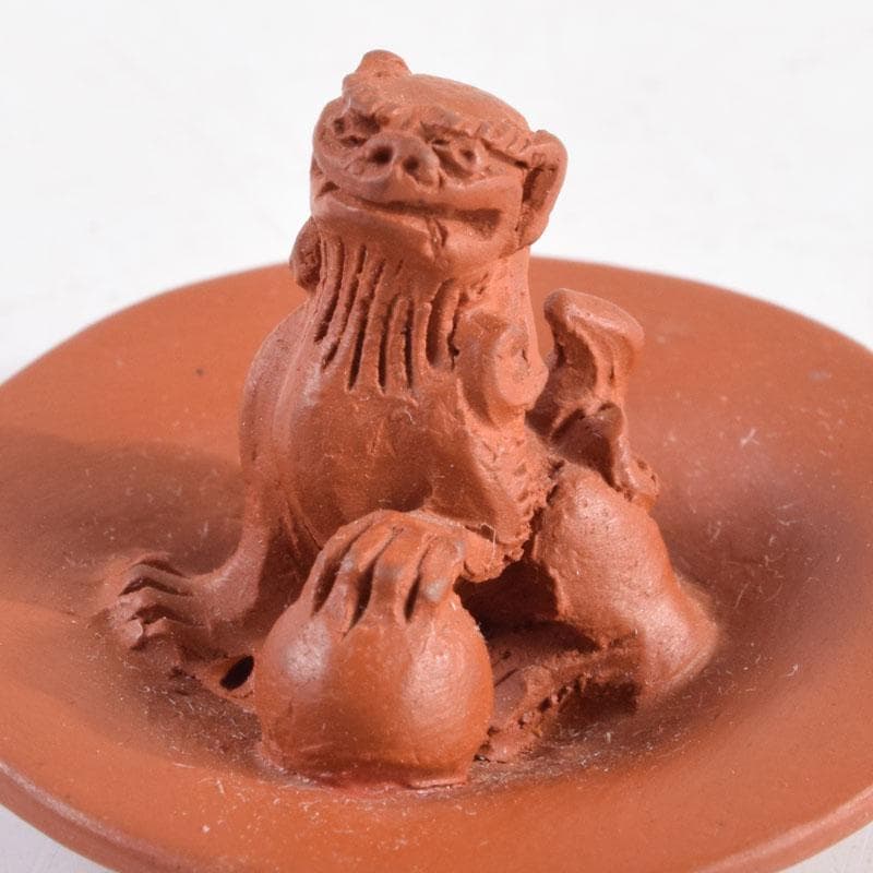 常滑焼　間野弥平作　朱泥　手捻り　小さな茶器揃　共布共箱　V　8964