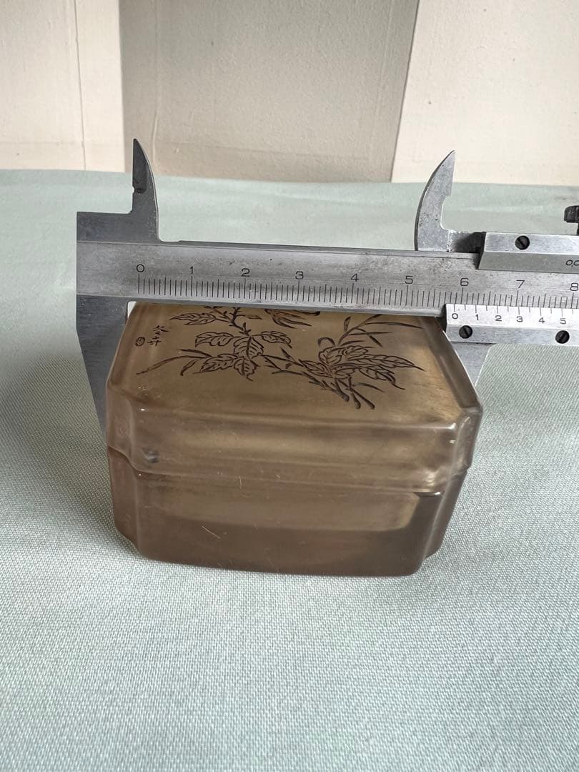 ガラス 印泥容器 印泥箱