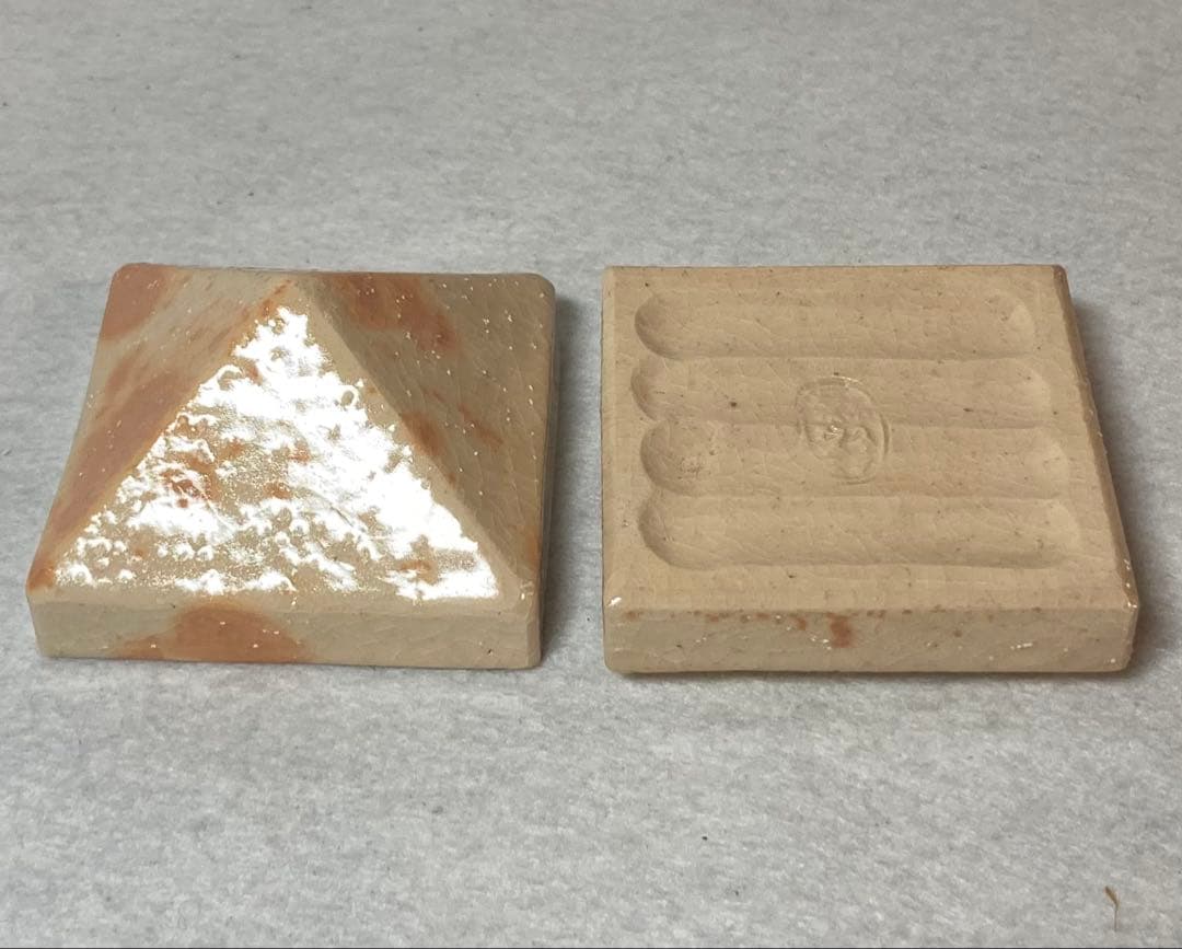 B322h 「元伯好 兜巾香合」八坂焼　共箱　香道具　茶道具