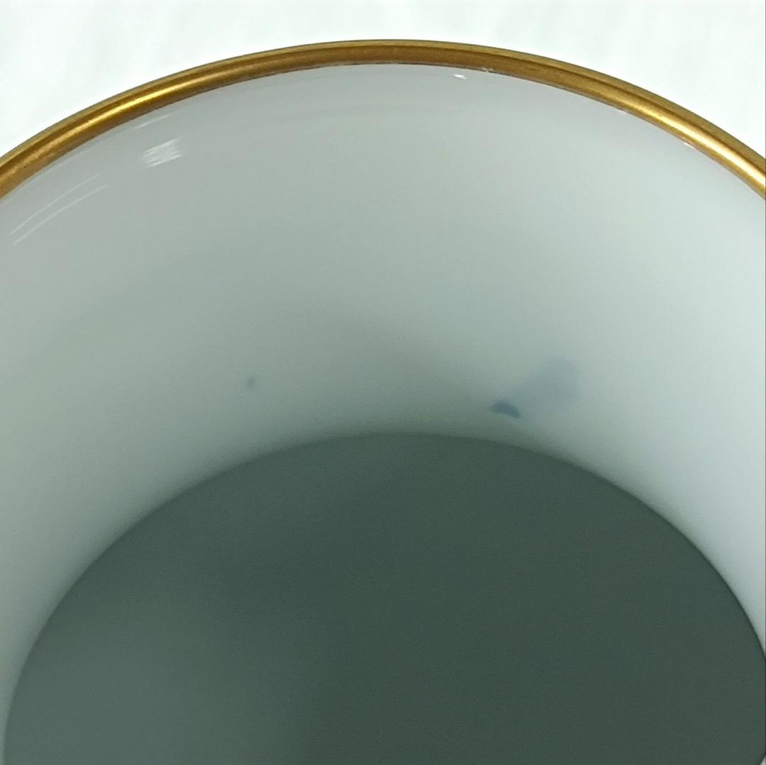 大倉陶園　呉須染付　呉須唐草　花器　花瓶　皇室御用達　未使用保管品