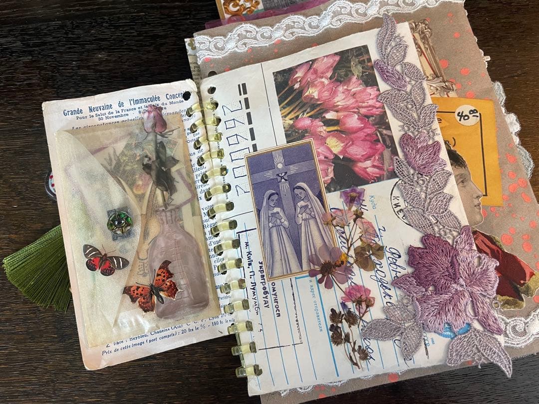 B)聖なるおすそ分けファイル　コラージュ素材　レース