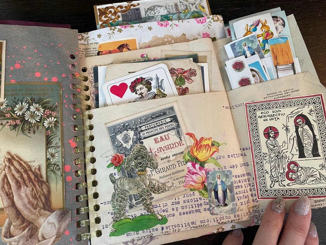 B)聖なるおすそ分けファイル　コラージュ素材　レース