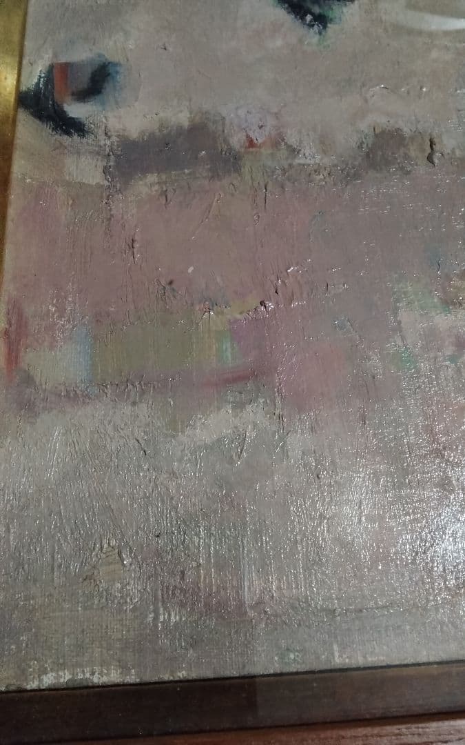 桜田精一　油彩真作F6春雲　巨匠金沢資産家所蔵毎日オークション7万円エスティメイ