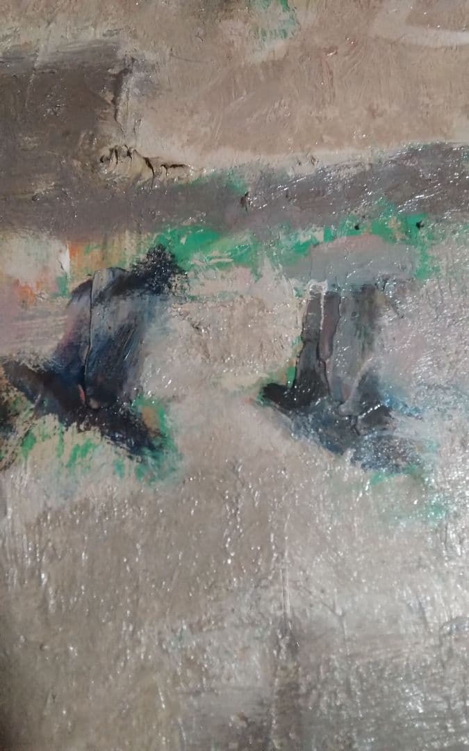 桜田精一　油彩真作F6春雲　巨匠金沢資産家所蔵毎日オークション7万円エスティメイ