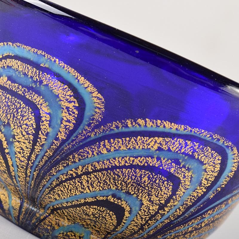 ガラス工芸　岩田久利作　盃　共箱　V　R8672