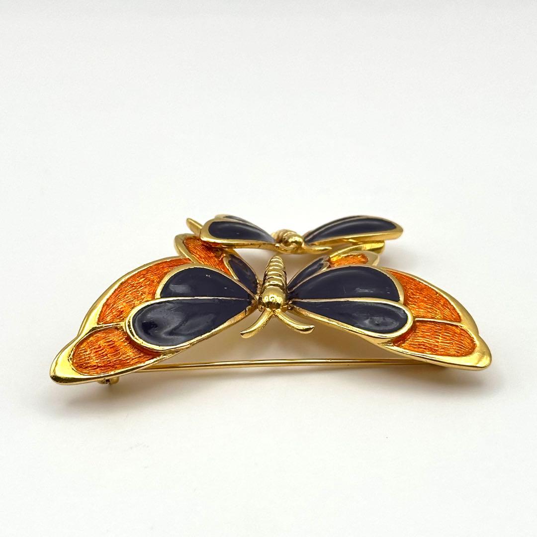 【希少・美品】Carven カルヴェン ブローチ バタフライモチーフ ゴールド