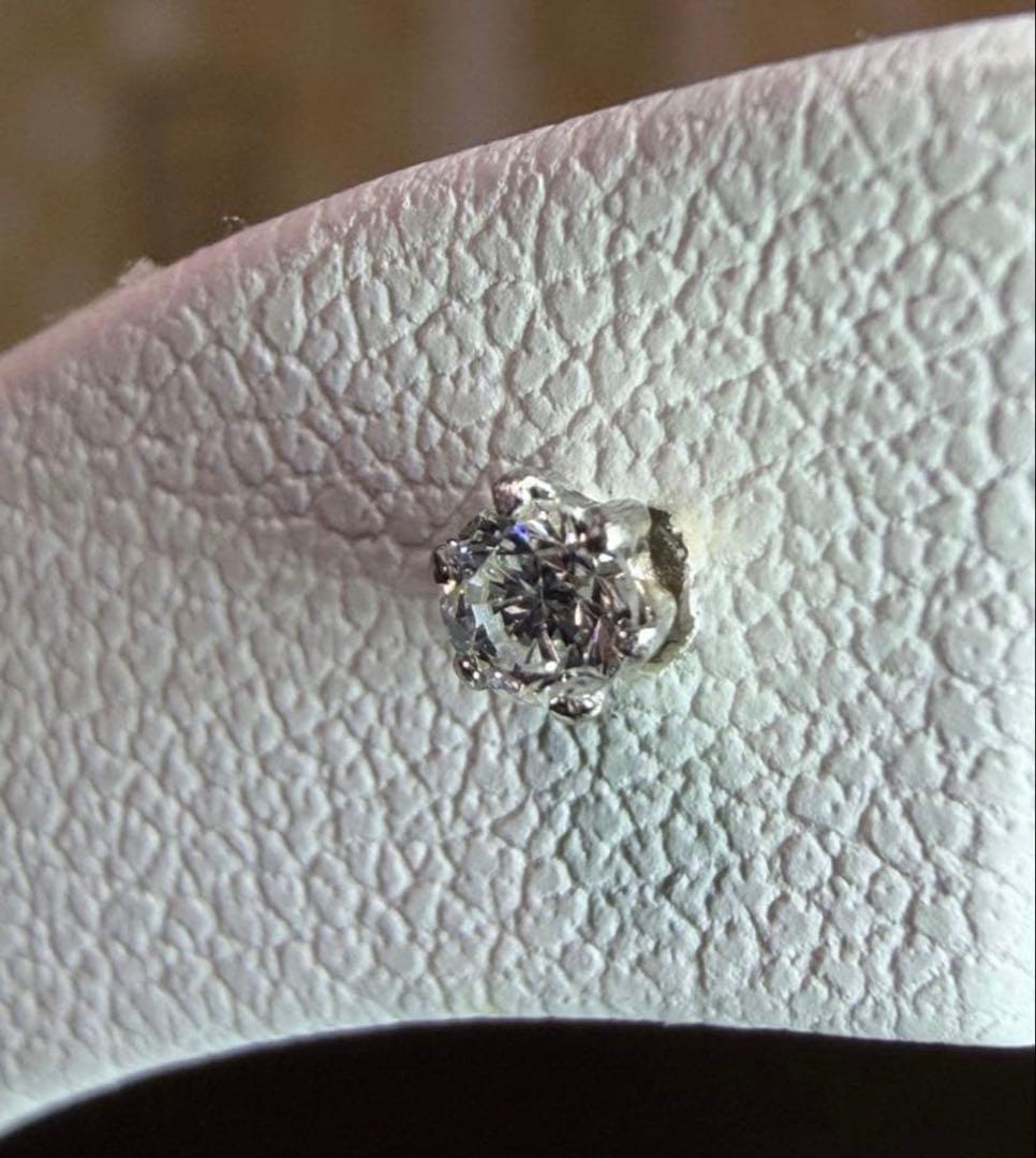 ゆるうさ様用！！【極上虹照一粒☆】ダイヤモンド　プラチナ　ピアス