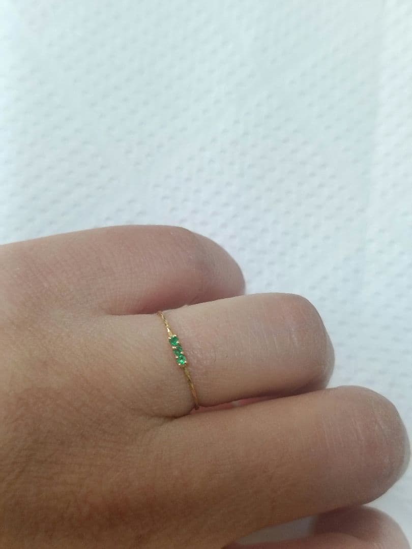 K18 エメラルド　リング　指輪