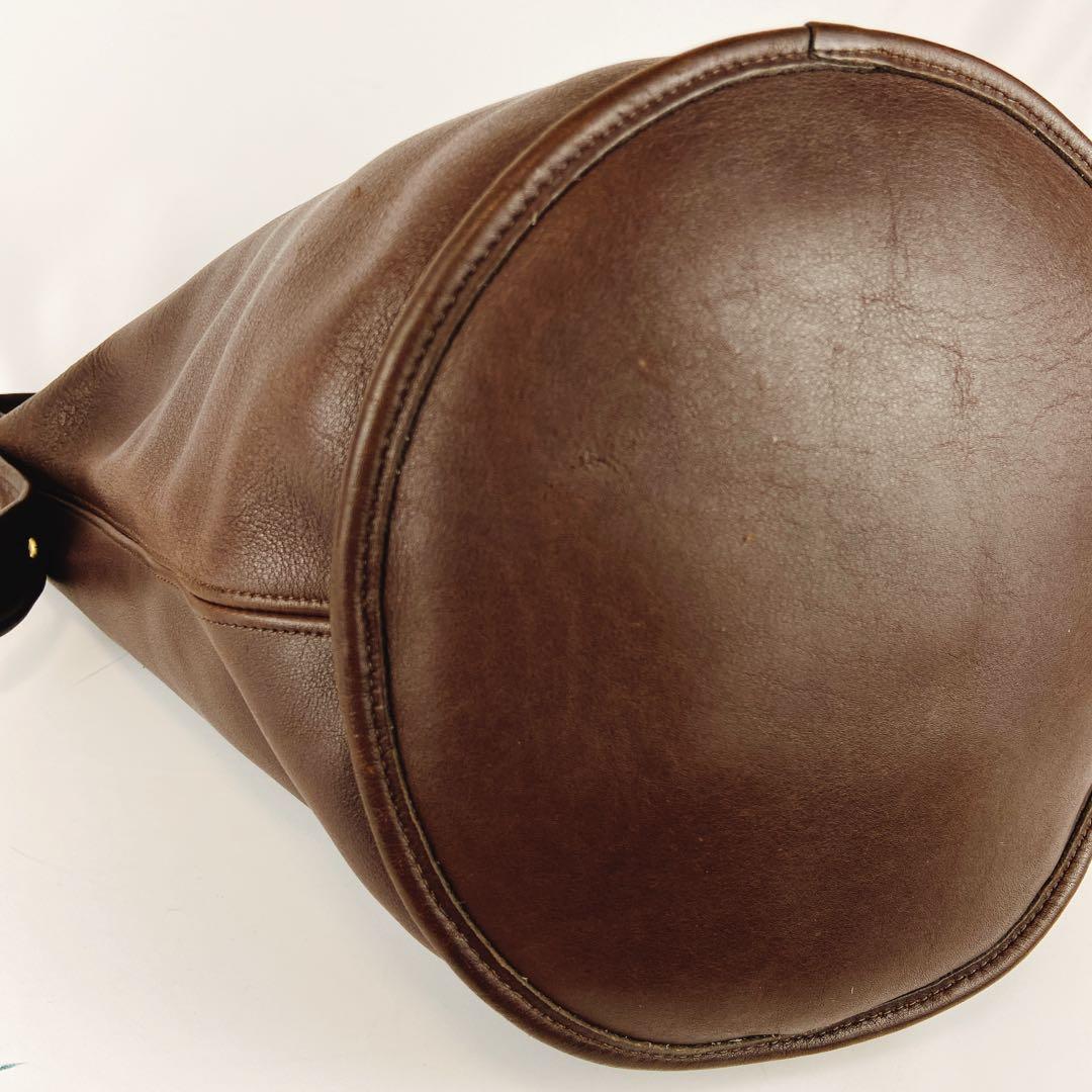 美品 オールドコーチ 9085 バケツバッグ ハーフムーン ショルダー