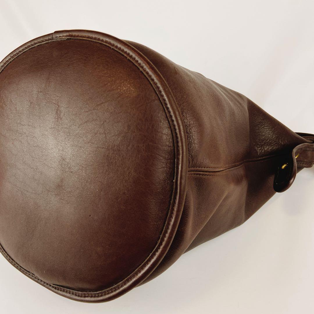 美品 オールドコーチ 9085 バケツバッグ ハーフムーン ショルダー