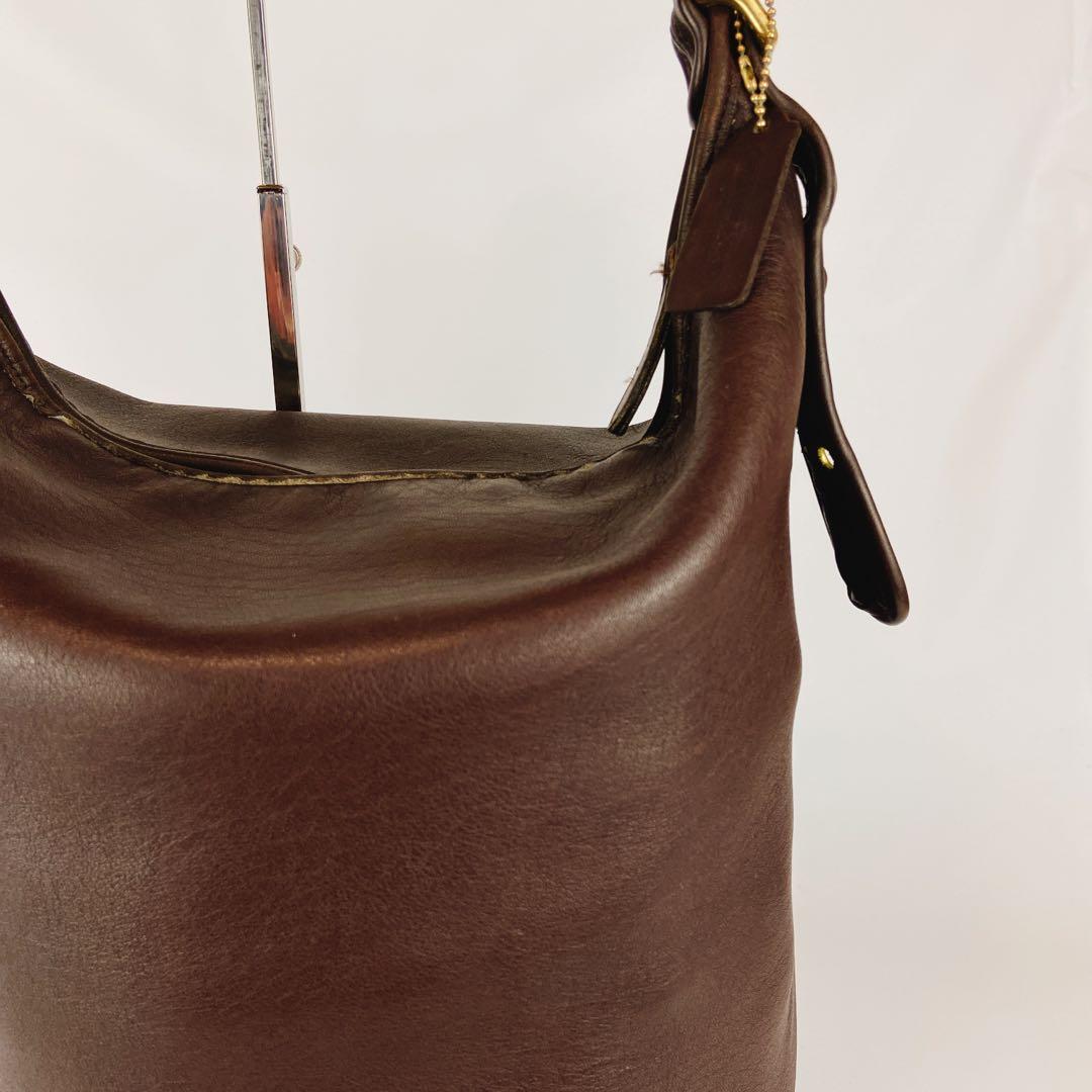 美品 オールドコーチ 9085 バケツバッグ ハーフムーン ショルダー