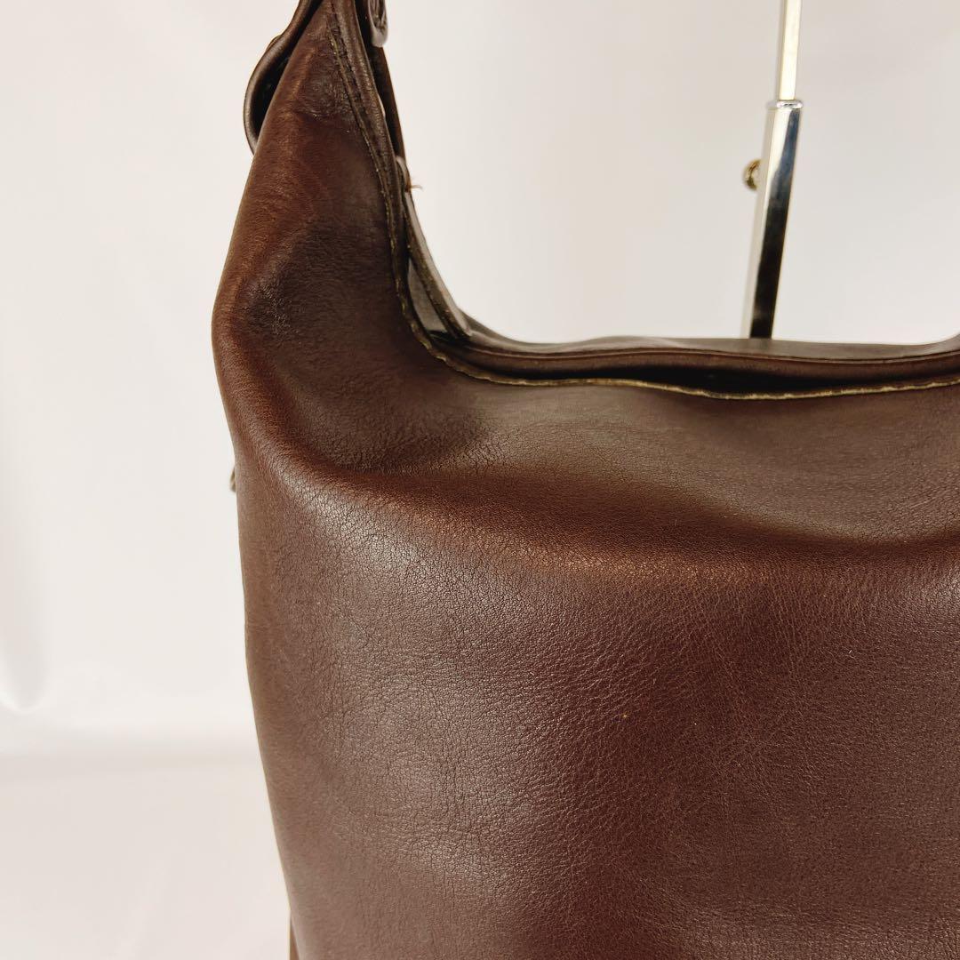 美品 オールドコーチ 9085 バケツバッグ ハーフムーン ショルダー