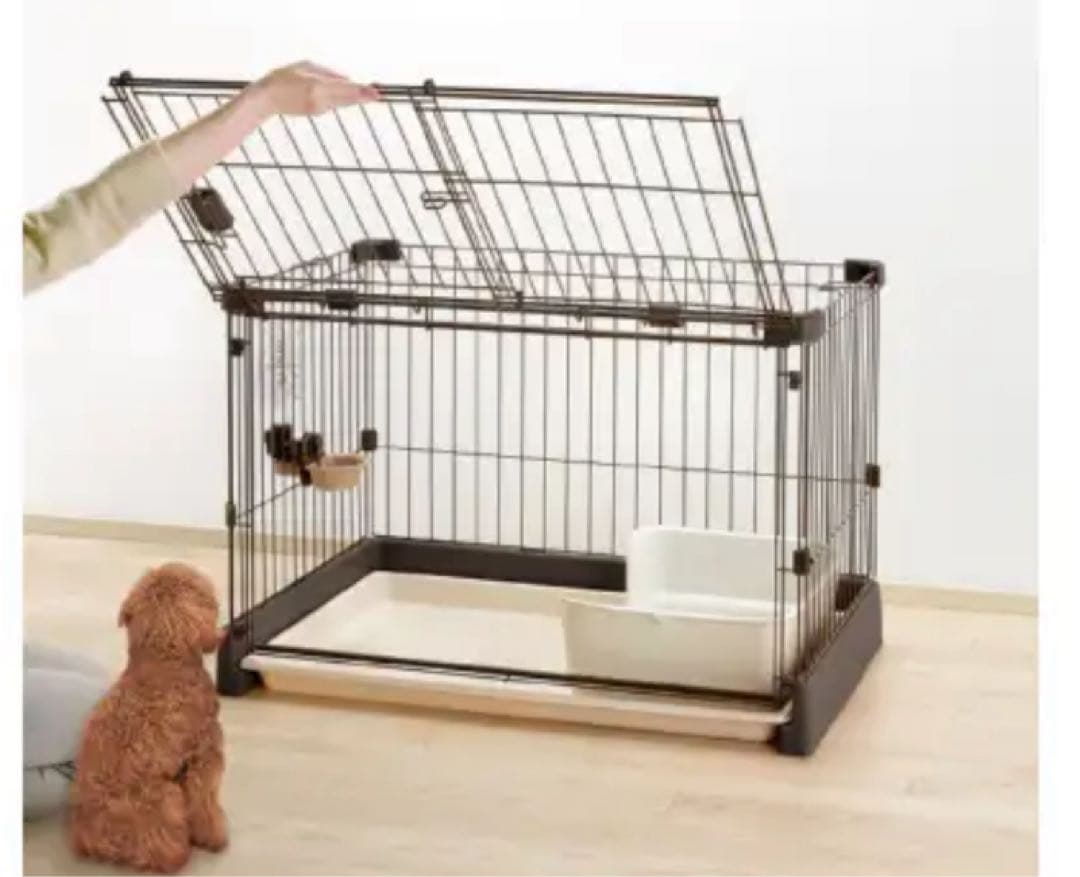 新品未使用 リッチェル 犬用ゲージ ブラウン色